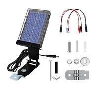 Panel solar mejorado para comedero de ciervos, panel solar de 6 V para caza, soporte de montaje ajustable en ángulo, cargador de batería solar impermeable IP65 de 6 voltios con diseño de clip de