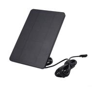 Panel solar monocristalino de 4 W y 5 V con cable largo, suministro eficiente al aire libre para carga de batería de bajo consumo, compatible con Arlo Pro 4, Ultra 2, Pro 3 (negro)