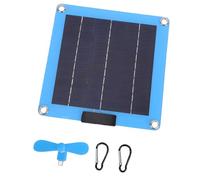 Panel solar para acampar con USB, accesorio para ventilador pequeño y diseño de ojales en las esquinas para paquetes de viaje y tiendas de campaña Sendero de respaldo para teléfono con energía solar