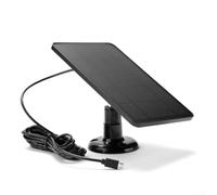 Panel solar para cámara, 5V Tablero de carga resistente a la intemperie al aire libre con cable IP65 Impermeable, Kit de fuente de alimentación de cámara de seguridad (negro)