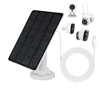 Panel solar para cámara al aire libre, panel solar de alta eficiencia Photovoltaic | Monocrystal Silicon Charging Tool | Ideal for Restaurant, Home, School, Hotel & Store Use
