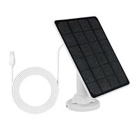 Panel solar para cámara de seguridad, de pared ajustable a 360 grados, impermeable IP66, panel solar exterior para cámara - para viñeta, escuela, restaurante, tienda, hotel, timbre Camping Lu