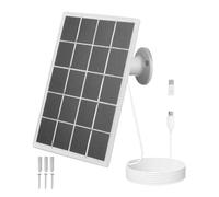 Panel Solar para Cámara De Seguridad - Panel Solar Impermeable IP65 De 10 W, Cable De 118 Pulgadas | Cargador Sola De Cámara Exterior De Larga Duración para De Seguridad del Hogar Suministro