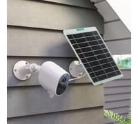 Panel solar para cámara de seguridad, resistente a la intemperie 5W cargador solar para cámaras Arlo para ARLO Ultra, Pro 5S, Pro 4, Pro 3 y Pro 3 reflector (blanco)