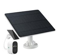 Panel Solar para Cámara de Seguridad - Soporte de Pared Ajustable 360° IP66 Impermeable,Cargador Solar para Cámara de Vigilancia | para Hogar Villa Escuela Restaurante Hotel Tienda, Luz de Camping par