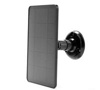Panel solar para cámara de timbre de 4 W 5 V con rotación de 360 grados y cable de 3 metros, con interfaz de carga tipo C a microUSB (negro)