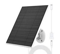 Panel Solar para Cámara Eufy, 5W Cargador Solar Compatible Con Eufycam 3/3C/2/2 Pro/2C/2C Pro/E/E20/E40/L20/L40, Con Puerto Usb-C, Adaptador Micro Usb, Resistente Al Agua IP65