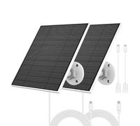 Panel Solar para Cámara Eufy, 5W Cargador Solar para Eufy Compatible Con Eufycam 3/3C/2/2 Pro/2C/2C Pro/E/E20/E40/L20/L40, Panel Solar Con Puerto Usb-C, Adaptador Micro Usb, Resistente Al Agua IP65