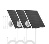 Panel Solar para Cámara Exterior Eufy, Compatible con la Cámara Eufycam, Suministro Continuo de Energía, Ncluye Cable de Carga de 9.8 pies, IP65 Resistente al Agua, Paquete de 3