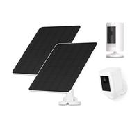 Panel Solar para Cámara Ring, 5W Panel Solar para Cámara para Ring Stick Up Cam/Pro Batería, Spotlight Cam/Pro/Plus Batería, Wyze Batería Pro, Solar para Cámara Ring con Cable de 9,8 Pies, Pack de 2