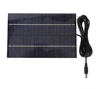 Panel solar, placa de carga de 18 V y 4,2 W para baterías de 12 V-18 V con cable de clips, fuente de alimentación portátil con conexión 5521DC (B)