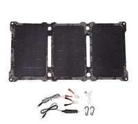 Panel Solar Plegable 30W, Monocristalino, 18V 5V, Portátil y Ligero para Camping y Senderismo - Carga USB, Diseño Compacto y Durable para Actividades al Aire Libre (Camuflaje)