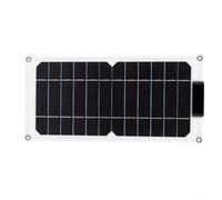 Panel solar plegable de 10 W, doble salida USB para teléfonos móviles, alta tasa de conversión para cargador para iPad para LG, diseño ligero para pesca de montañismo, 300 x 145 mm (blanco)