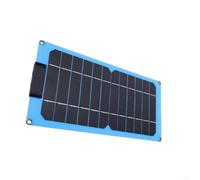 Panel solar plegable de 10 W, doble salida USB para teléfonos móviles, alta tasa de conversión para cargador para iPad para LG, diseño ligero para pesca de montañismo, 300 x 145 mm (azul)