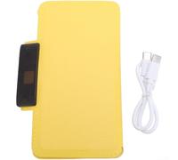 Panel solar plegable de 30 W para cargador, portátil, resistente al agua, salida USB-A para iPhone para Samsung Galaxy Outdoor Adventure Amarillo, 25,5 x 14,5 cm