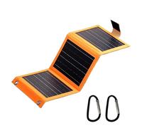 Panel solar plegable, panel solar plegable de varias capas, cargador compacto flexible y delgado, ahorra espacio para camping, seguridad al aire libre