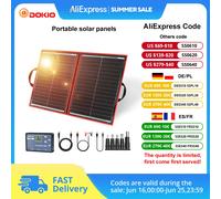 Panel solar plegable portátil Dokio 300W 18V con controlador de 12V adecuado para viajes de acampada 300W