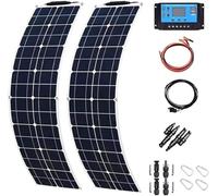 Panel solar plegable portátil, kit de panel solar monocristalino de 200W/400W/800W, de alta eficiencia, impermeable, flexible y ligero para aventuras al aire libre, camping y autocaravanas(400W)