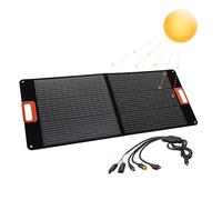 Panel solar plegable TX-206 de 100 W de Technaxx, Cargador solar monocristalino portátil para todas las fuentes de alimentación habituales con salidas USB-A/USB-C/XT60/DC7909/MC4/Anderson