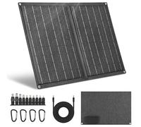 Panel Solar Portátil 21W Plegable Cargador, Eficiencia 23%, Cargador Rápido con Puertos USB y Salida DC 18V, Panel Solar Plegable para Acampadas Viajes al Aire Libre Emergencias