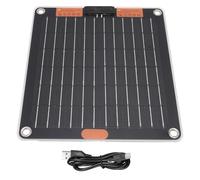 Panel solar portátil - Cargador de batería de panel solar | Carga rápida de 30 W | Batería monocristalina con 2 puertos USB | Respaldo de energía portátil para smartphones, tabletas, cámaras