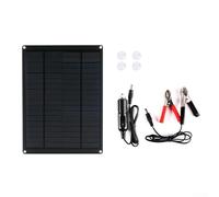 Panel solar portátil de 20 W con clip para carga de coche y barco, módulo regulador de salida USB impermeable de 5 V para camping, senderismo, viajes, aventura al aire libre, fuente de alimentación