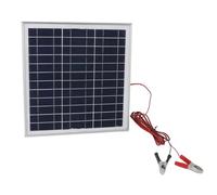 Panel Solar Portátil de 50 W, Marco de Aluminio, Panel Solar de Silicio Monocristalino para RV, Camping, Senderismo, con Cable de 9,8 Pies y Clips de Batería