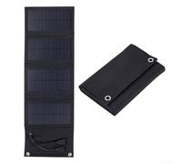 Panel solar portátil de 7 W, cargador USB dual de 5 V para carga rápida de teléfonos y computadoras, panel solar plegable adecuado para acampar senderismo al aire libre
