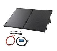Panel solar portátil Kit de panel solar mono plegable Alta eficiencia Tasa de conversión del 21% Soporte ajustable para acampar RV Uso al aire libre Marco de aleación de aluminio (80W)