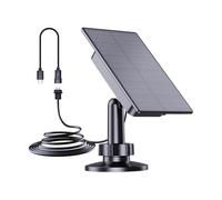 Panel solar resistente a la intemperie para cámaras al aire libre con soporte ajustable de rotación completa, alimentación continua para cámara centelleada