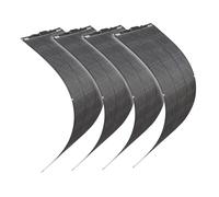Panel Solar Semiflexible ETFE 400W (4 unidades 100W) Módulo Solar Mono ETFE para cobertizo jardín, camping, casa móvil, ideal para batería coche de 12V, batería ácido, batería de gel
