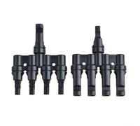 Panel solar T Conector de rama 4 al acoplador divisor PV Fusible Montaje resistente a la intemperie Junta eléctrica IP67 nominal Adaptador solar Anti Envejecimiento PPO Material 1000V DC Cable