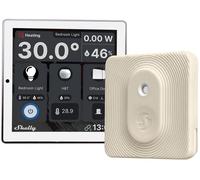 Panel Táctil Wi-Fi/Bluetooth 4 p/ Pared + Sensor de Humedad y Temperatura (Marfil) - SHELLY