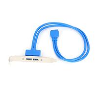Panel Trasero Hembra USB 3.0 de 2 Puertos A Conector de 19 Pines, Cable Deflector USB Doble Placa Madre de 19 Pines A Puerto Doble A Soporte de Panel Trasero de Extensión Hembra
