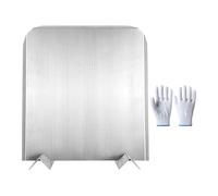 Panel trasero para chimenea - Placa reflectante de acero inoxidable resistente y nicho para chimenea, adecuado para comedor, salón, estudio, cafetería, apartamento, así como casa de vacaciones