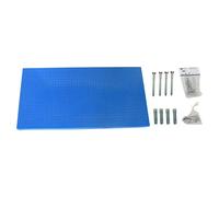 Panelclick Panel perforado con 14 ganchos (L x An: 150 x 60 cm, Azul)