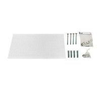 Panelclick Panel perforado con 22 ganchos (L x An: 150 x 40 cm, Blanco)