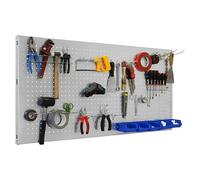 Simon Rack Organizador Herramientas Pared, Incluye 22 Ganchos y 8 Soportes, 1500x600 mm, Galvanizado - Simonwork