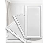 Paneles 3D de poliestireno XPS - poliestireno blanco puro - Revestimiento clásico de pared y techo con aspecto de marco, 100 x 50 cm 5 m² - 10 unidades