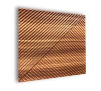 Paneles 3D imitación madera 50x50 cm PVC paneles de pared de plástico pared/techo efecto madera 3D - 8 piezas 2m² placas PVC 3D (D169 madera marrón)