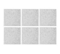 Paneles absorbentes de sonido Vbest Life, paneles de absorción acústica de fibra de poliéster de 6 piezas para procesamiento acústico y decoración de paredes de aislamiento de graves Echo(gris plata)