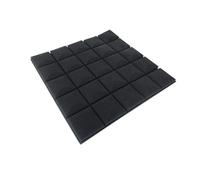 Paneles Acusticos 6Pcs Studio Acoustic Foam Soundproof Wall Panels Sound Absorption Treatment Wedge Protective Soundproofing Sponge 50x50x3cm(Black)