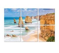 Paneles acústicos Art, paquete 6 pinturas arte pared grandes autoadhesivas para decoración paredes, paneles absorbentes sonido para estudio grabación, sala, 183 x 122 cm (FORMACIÓN ROCOSA DEL APÓSTOL