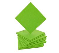 Paneles acústicos autoadhesivos, 12 unidades, paneles cuadrados absorbentes de sonido de alta densidad 30 x 30 x 0,9 cm, adecuados para salón, oficina, cine en casa, estudio de grabación, etc. (verde)