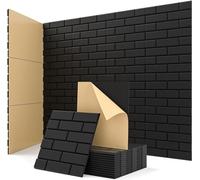 Paneles Acusticos Autoadhesivos, 18 Piezas, Panel Acústico Decorativos para Paredes, Puertas, Techo, Acoustic Panels, Estudio, Gaming Habitacion, Dormitorio, 30 x 30 x 0,9 cm, Negro