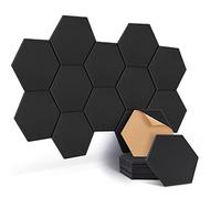 Paneles acústicos autoadhesivos de 12 piezas, JAMELO paneles de espuma acústica absorbentes de sonido Paneles de pared absorbentes de sonido de alta densidad para oficina de estudio en casa