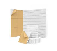 Paneles Acusticos Autoadhesivos, Espesor 1,2cm, 10 Piezas, Panel Acústico Decorativos para Paredes, Puertas, Techo, Acoustic Panels, Estudio, Gaming Habitacion, Dormitorio, Blanco