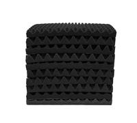 Paneles acústicos de espuma acústica de 50 x 50 cm, insonorización, insonorización, espuma acústica, para estudio de grabación, KTV, cine en casa, resistente al fuego (negro)