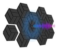 Paneles acústicos de pared, paneles aislantes fonéticos adhesivos para pared, tela acústica de alta densidad para sala de estar, dormitorio, estudio de cine en casa