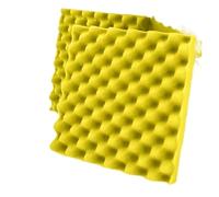Paneles Acústicos Espuma Espuma insonorizante for paredes de canalón, 6, 12, 24 y 48 piezas, material absorbente sonido, espuma acústica, aislamiento ruido for techos(Yellow,6 Pcs With Tapes)